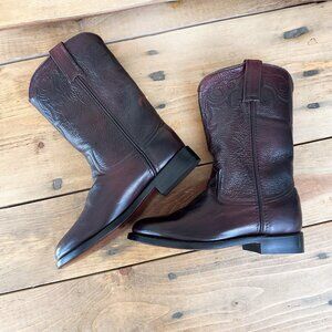 Vintage Ben Miller Collection Western Boots Mahogany Brown Shiny Women's 6‎